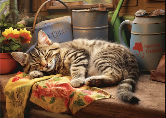 Diamond Painting Kitten Silent Nap*