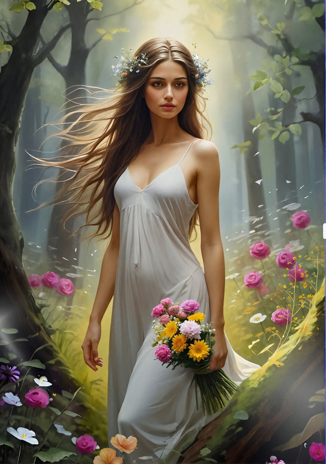 Diamond Painting Beautiful Forest Woman