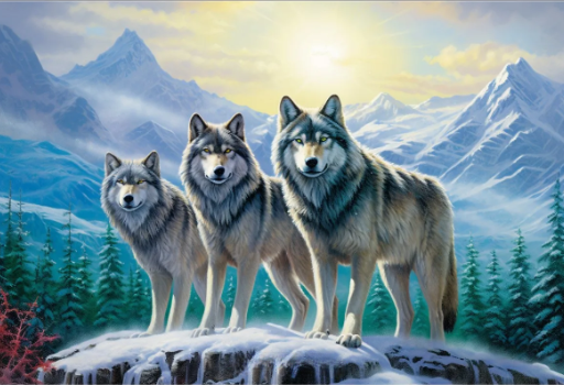 Diamond Painting Vargpakt*