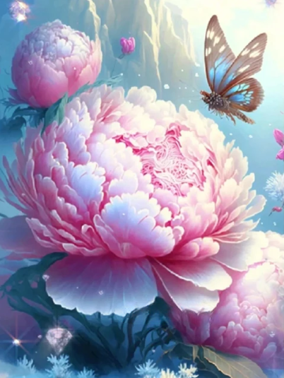 Diamond Painting Butterfly And Peony*
