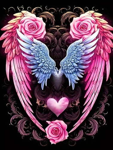 Diamond Painting Wings Roses*
