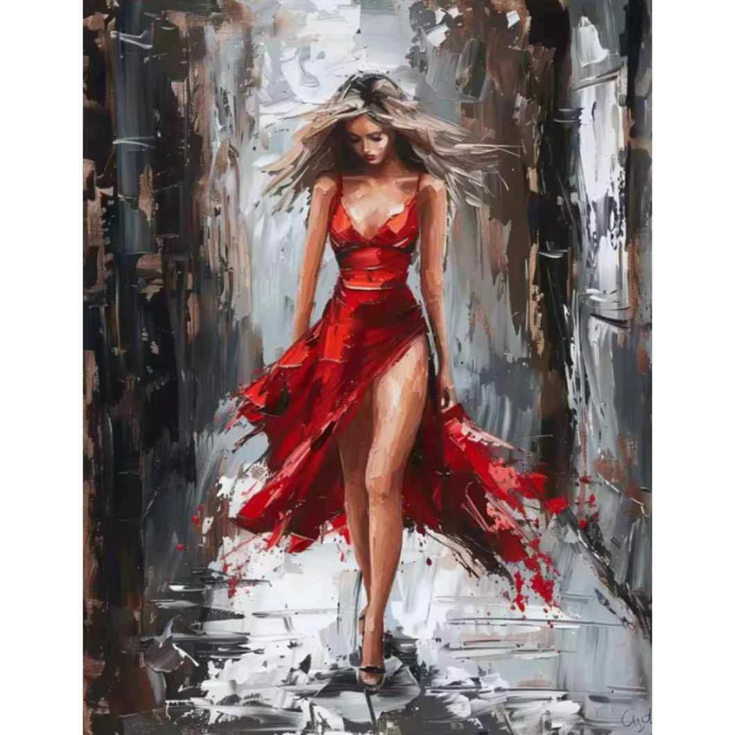 Diamond Painting Lady In Red