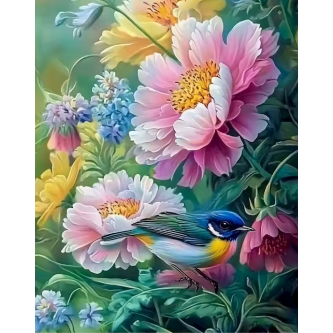 Diamond Painting Bird And Flowers