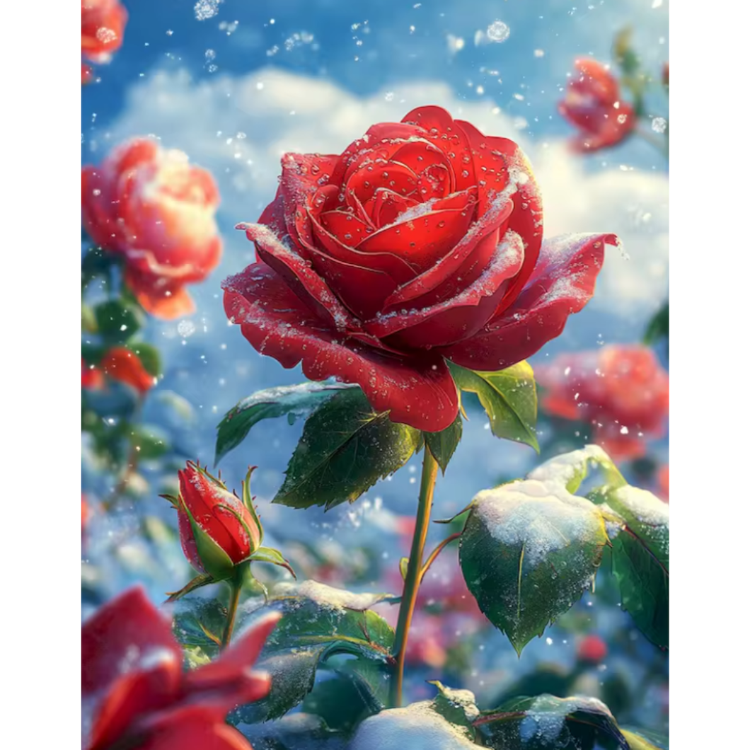 Diamond Painting Snow Rose