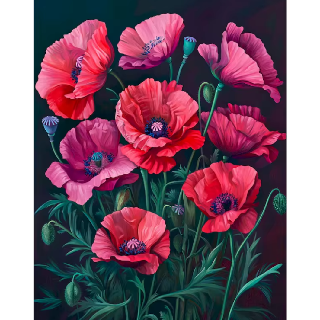 Diamond Painting Vackra Vallmo