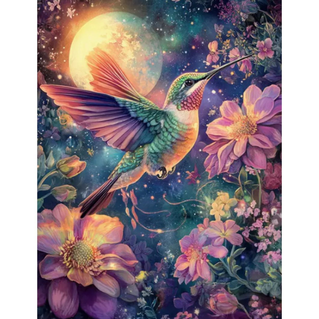 Diamond Painting Kolibri Månljus
