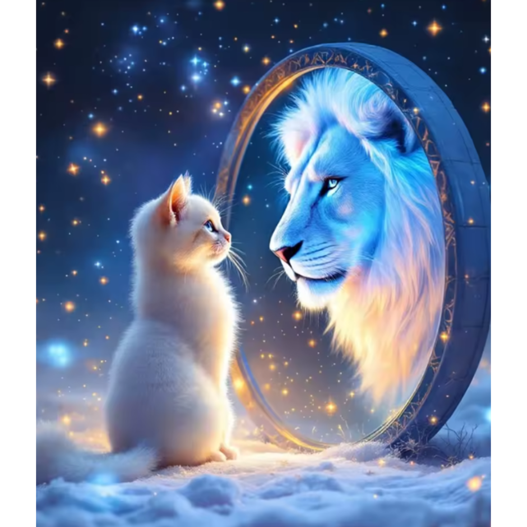 Diamond Painting Cat And Lion
