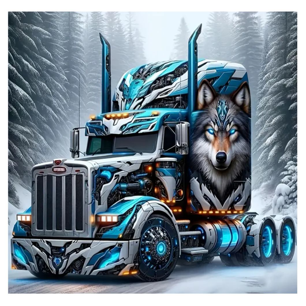 Diamond Painting Wolftruck