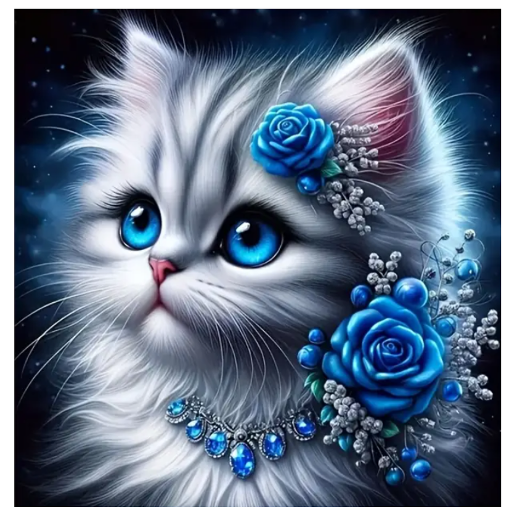 Diamond Painting Cat Blue Eyes