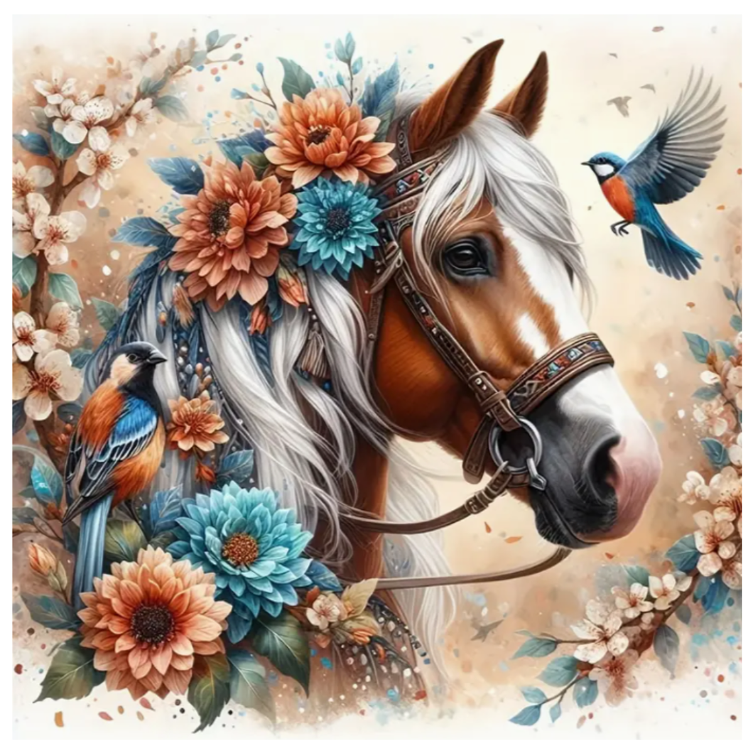 Diamond Painting Horse And Birds