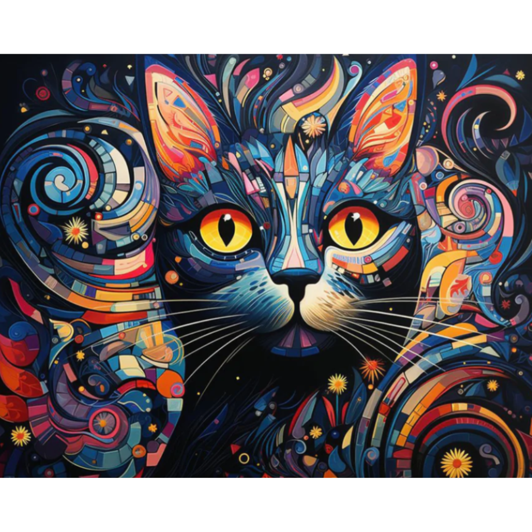 Diamond Painting Cat Abstract