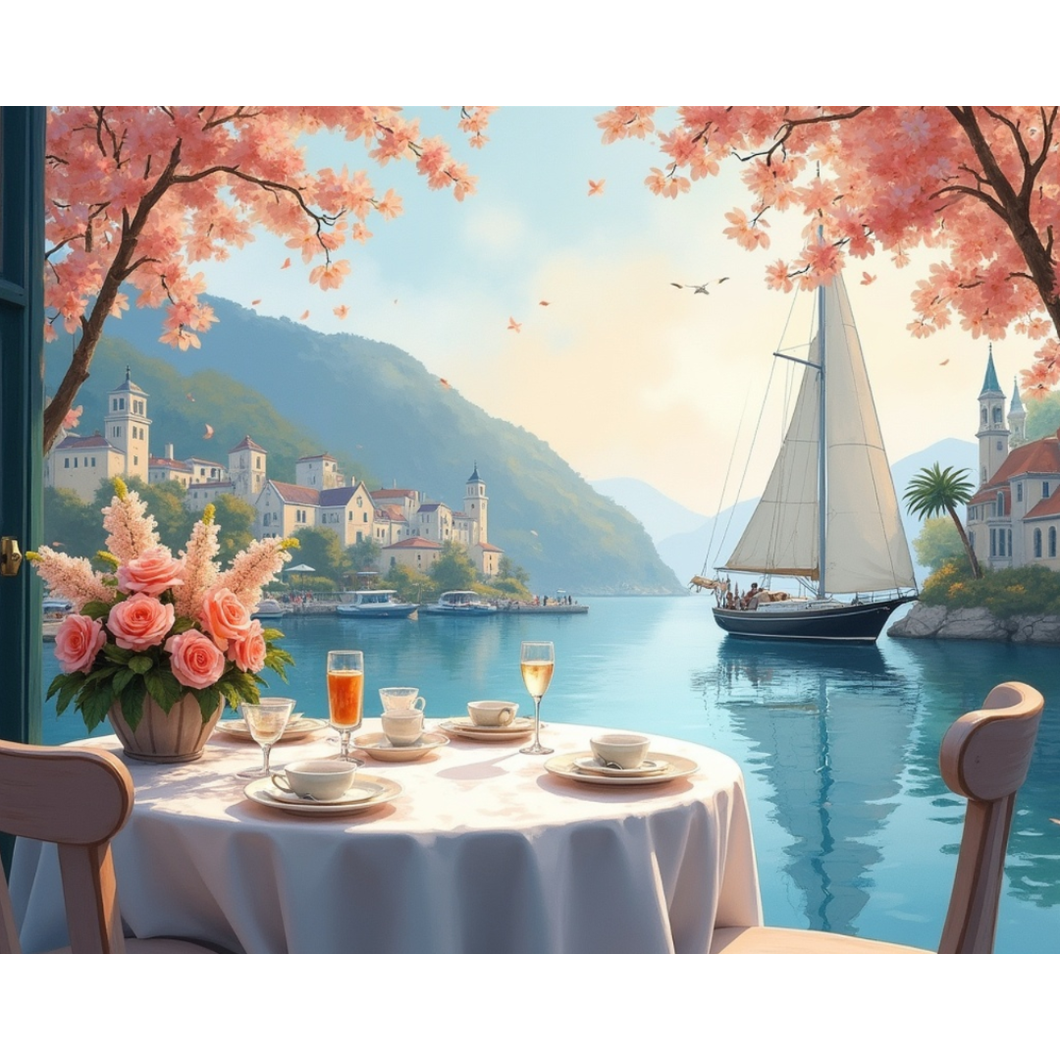 Diamond Painting Vacker Terassvy