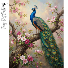 Ladda upp bild till gallerivisning, Diamond Painting Påfågel Blomsterträd
