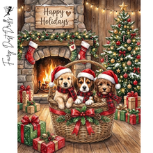 Ladda upp bild till gallerivisning, Diamond Painting Christmas Puppies
