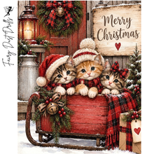 Ladda upp bild till gallerivisning, Diamond Painting Christmas Kittens
