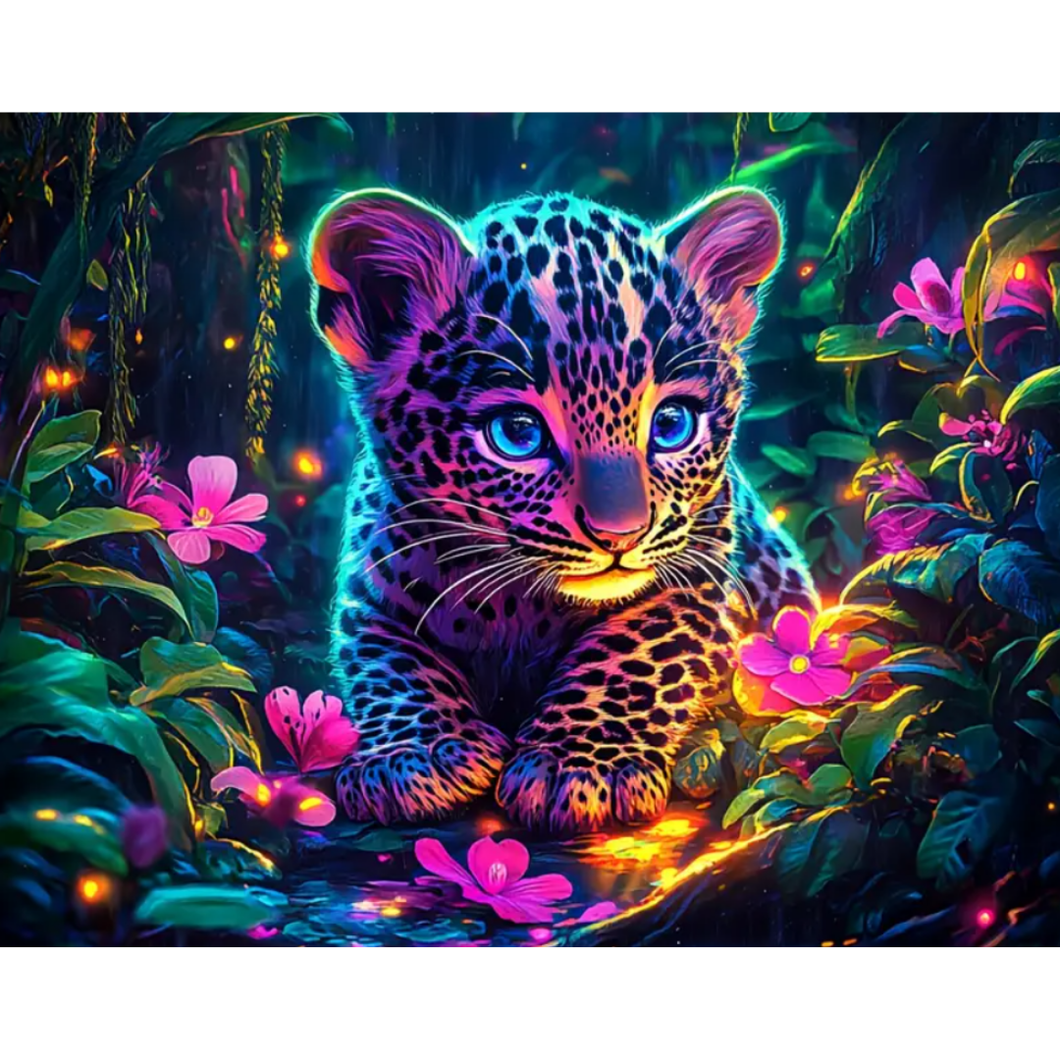 Diamond Painting Baby Leopard