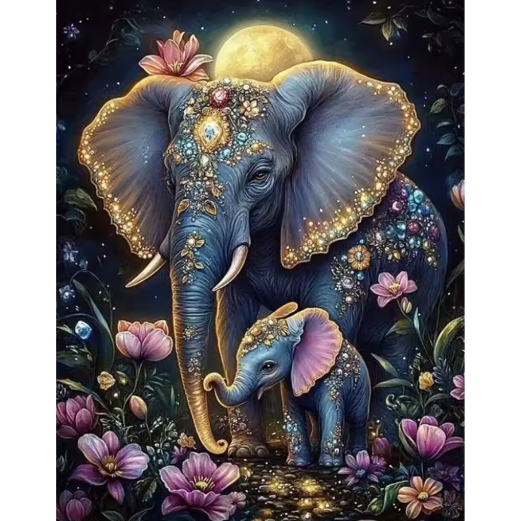 Diamond Painting Fairy Dust Drill Elephant Fantasia
