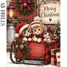 Ladda upp bild till gallerivisning, Diamond Painting Christmas Kittens

