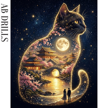 Ladda upp bild till gallerivisning, Diamond Painting Cat Mooncity
