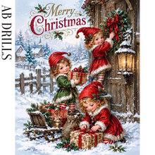 Ladda upp bild till gallerivisning, Diamond Painting Christmas Girls
