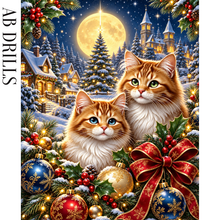 Ladda upp bild till gallerivisning, Diamond Painting Katter I Juletider
