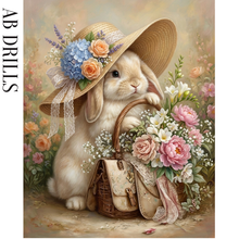Ladda upp bild till gallerivisning, Diamond Painting Rabbit Flowerhat
