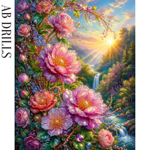 Ladda upp bild till gallerivisning, Diamond Painting Flowers Waterfall
