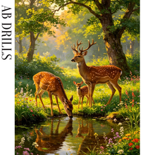 Ladda upp bild till gallerivisning, Diamond Painting Deers Forest
