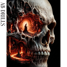 Ladda upp bild till gallerivisning, Diamond Painting Dark Skull
