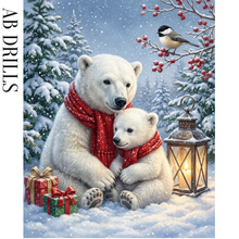 Ladda upp bild till gallerivisning, Diamond Painting Christmas Polarbears
