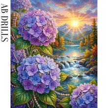 Ladda upp bild till gallerivisning, Diamond Painting Hortensia Sunset
