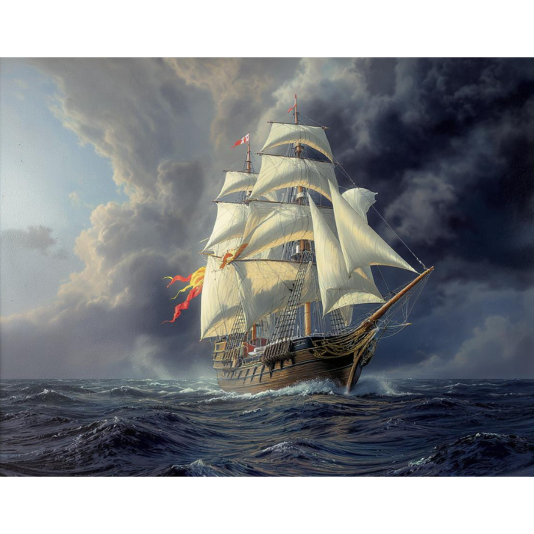 Diamond Painting Ship Dark Ocean