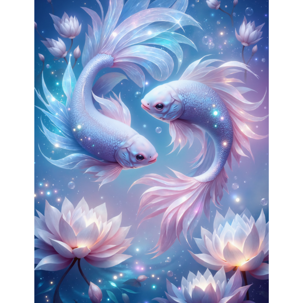 Diamond Painting Fishes And Lotus