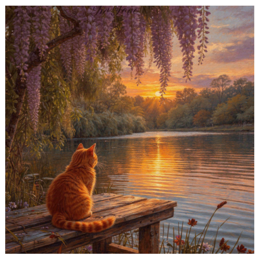 Diamond Painting Katt På Brygga