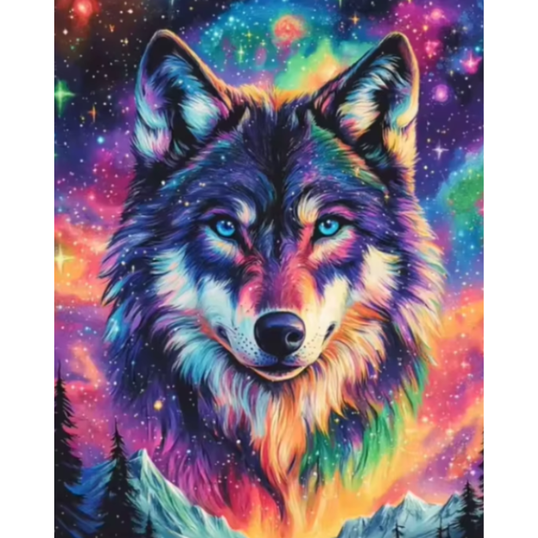 Diamond Painting Wolf Universe