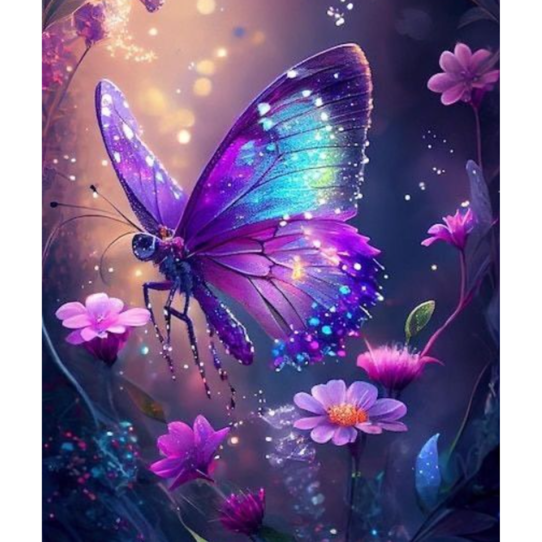 Diamond Painting Vacker Fjäril