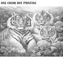 Ladda upp bild till gallerivisning, One Color Dot Painting Tigers
