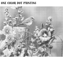 Ladda upp bild till gallerivisning, One Color Dot Painting Fågel På Stolpe
