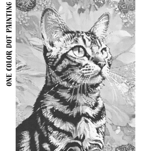 Ladda upp bild till gallerivisning, One Color Dot Painting Katt

