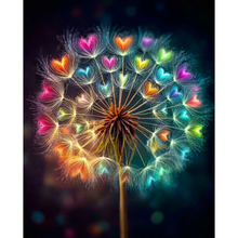 Ladda upp bild till gallerivisning, Diamond Painting Dandelion Color Hearts
