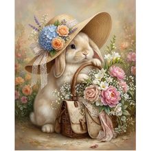Ladda upp bild till gallerivisning, Diamond Painting Rabbit Flowerhat
