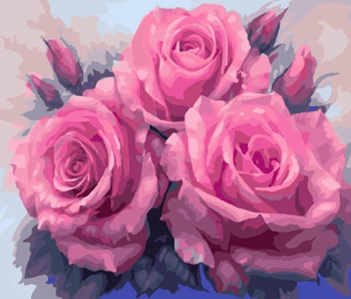 Paint By Numbers Roses 40x50