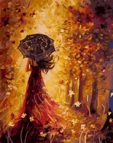 Paint By Numbers Höstkvinna 40x50