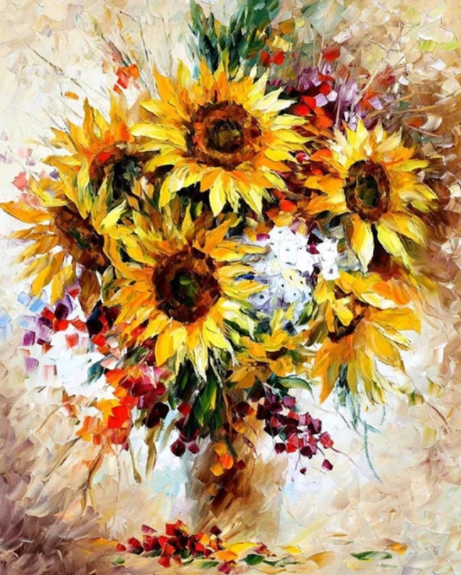 Paint By Numbers Sunflowers 40x50