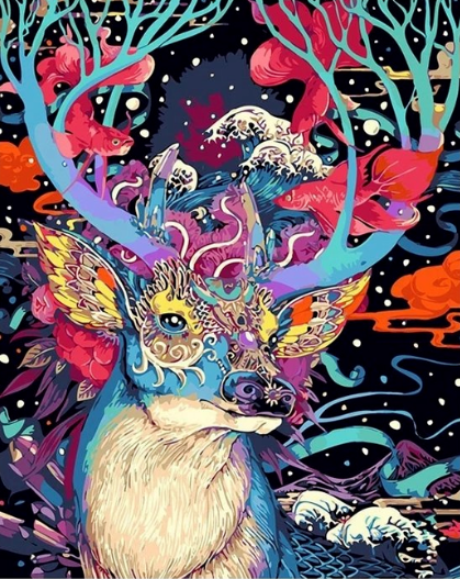 Paint By Numbers Fantacy Deer 40x50