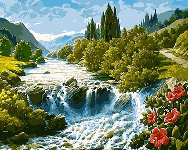 Paint By Numbers Sommarforsen 40x50