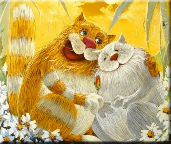 Paint By Numbers Happy Cats  40x50