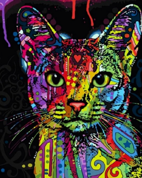 Paint By Numbers Symbol Cat 40x50