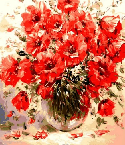 Paint By Numbers Vallmobukett 40x50