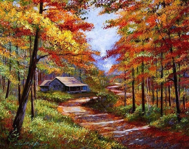 Paint By Numbers Skogsstugan 40x50